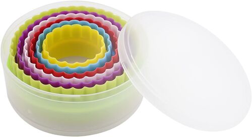 Jexnovashop-Ensemble D'emporte-Pièces Ronds 6 Pièces - Moules À Pâtisserie En Cercle Pour La Cuisson - Coupe-Biscuits Ronds - Fournitures De Cuisine Pour Enfants