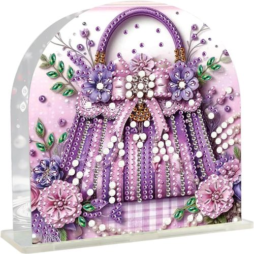 Peinture Diamant Porte Serviette De Table 15x15 Cm Diamond Painting Porte-Serviettes En Papier Support Serviette Papier Distributeur De Serviettes Cuisine Sac À Main Pour Femme