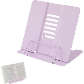 Support De Lecture,Livre Stand Pour Livre De Cuisine,Support De Lecture Antidérapant,Porte-Livre En Métal Pliable Enfant,6 Hauteurs Réglable Support De Livre Pour Recettes,Partitions Musicales,Violet