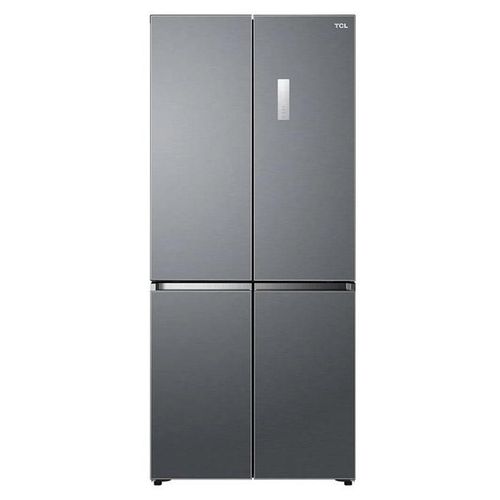 Réfrigérateur-congélateur TCL RC456CXE0 - congélateur inférieur à porte française - 83.3x58x190 cm (lxpxh) - 456 litres - classe E - inox