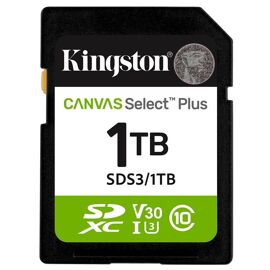 Kingston Canvas Select Plus - Carte mémoire flash - 1 To - Video Class V30 / UHS-I U3 / Class10 - SDXC UHS-I