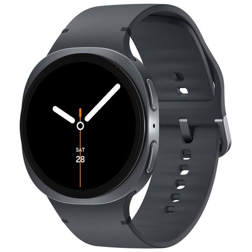 Samsung Galaxy Watch8 - 44 mm - graphite - Montre connectée avec bracelet sport - caoutchouc - graphite - taille du bracelet : M/L - affichage 1.47" - 32 Go - NFC, Bluetooth, Wi-Fi - 34 g