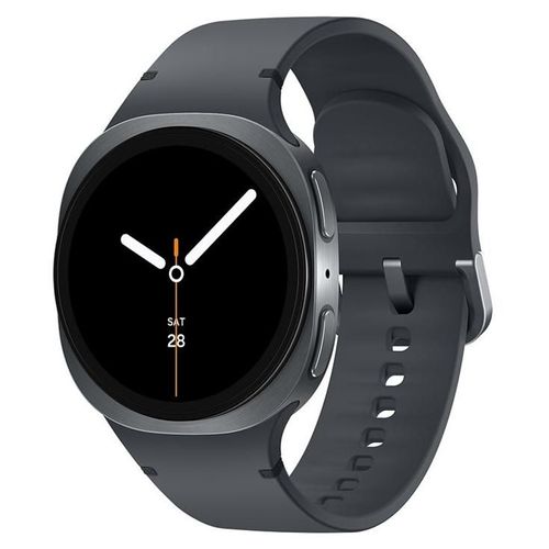 Samsung Galaxy Watch8 - 40 mm - graphite - Montre connectée avec bracelet sport - caoutchouc - graphite - taille du bracelet : S/M - affichage 1.34" - 32 Go - NFC, Bluetooth, Wi-Fi - 30 g