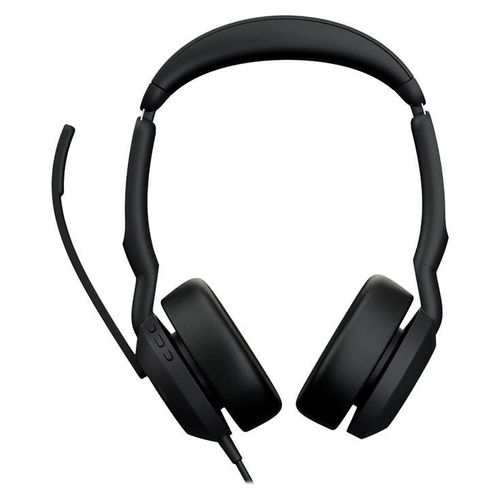 Jabra Evolve2 50 UC Stereo - Micro-casque - sur-oreille - Bluetooth - sans fil - Suppresseur de bruit actif - USB-A - noir