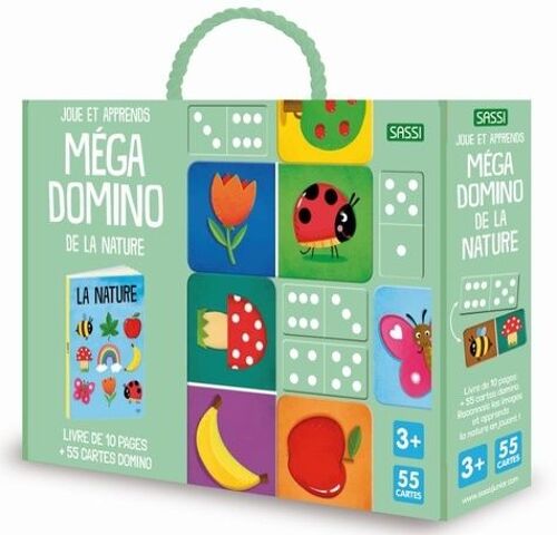 Méga Domino De La Nature - Livre De 10 Pages Et 55 Cartes Domino