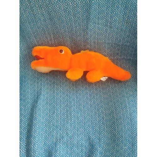 Doudou Peluche Crocodile Orange Sandy