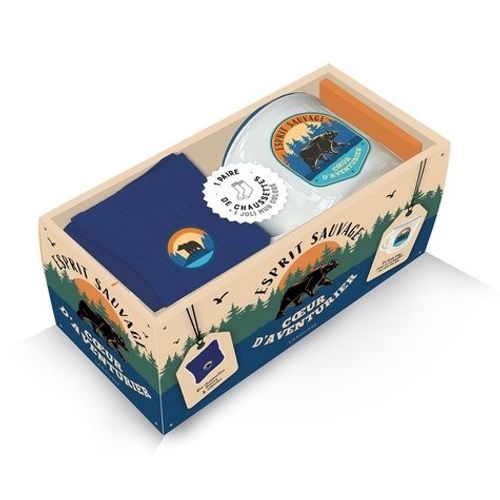 Esprit Sauvage, Coeur D'aventurier - Coffret Avec Un Mug, Un Livret Et Une Paire De Chaussettes