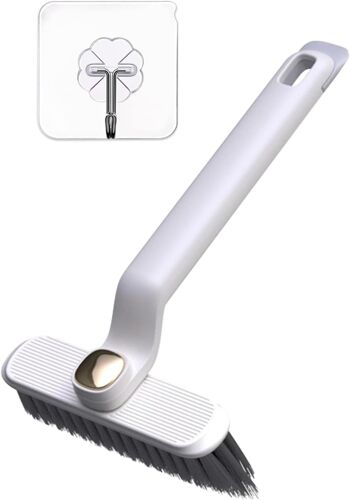 De Nettoyage De Crevasses,A Joint Carrelage Multifonctions,3 En 1 À Récurer Rotative,De Nettoyage De Crevasses À Poils Durs,Avec Crochet,Pour Crevasses,Coins Morts (Blanc)