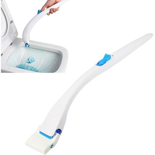 de Toilette Jetable Avec Têtes de Rechange-Set de Brosses WC à Tête de Détergent Concentré Remplaçable pour Salle de Bain à Domicile