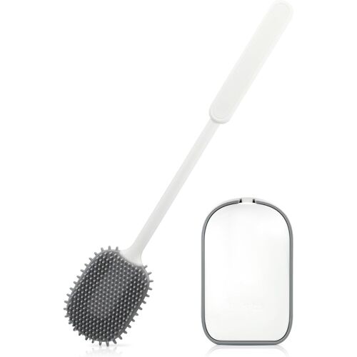 De Toilette En Silicone À Long Manche-De Nettoyage Pour Toilettes De Salle De Bain Et Support (3# Blanc)