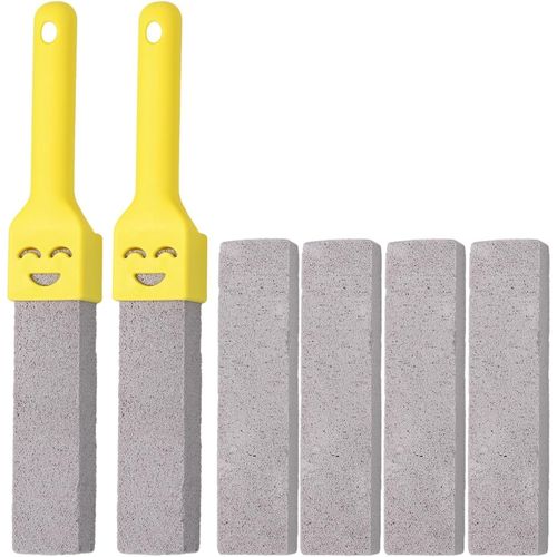 ChenQuanSarl-Pierre Ponce Wc,6 Pièces Pierre Ponce Avec 2 Poignée Cleaning,Pierre De Nettoyage Des Toilettes Pour Nettoyer Les Toilettes,Les Cuisines,Les Éviers