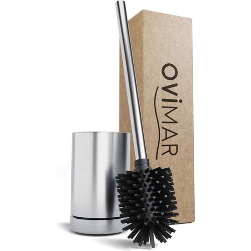 ROMO Brosse WC dorée en siliconefonction ventilationautoportantetête de brosse WC interchangeablebac d'égouttement amoviblebrosse WC sans montage mural