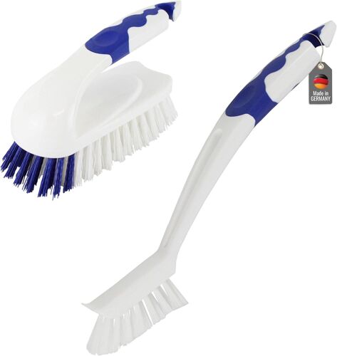 Lot de brosses de nettoyage pour salle de bain avec brosse pour les joints, brosse à récurer et thermomètre analogique adhésif 4231