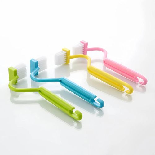Brosse Bord De Jante Toilette,Brosses de Toilettes Type V,Brosses de Nettoyage Multifonction,4PC Brosse de Toilette Balai WC pour Coins de Toilettes Poignée Incurvée