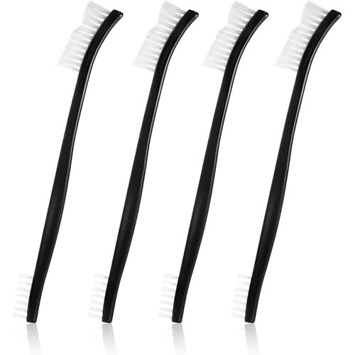 Lot De 4 Brosses À Double Extrémité En Nylon Pour Le Nettoyage, Les Bijoux, Les Petites Brosses Pour Suceur Plat, Les Espaces Restreints, Pour Les Bijoux, Le Vélo, La Voiture, La Pomme De