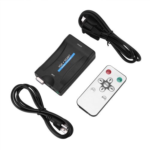 Adaptateur Convertisseur Audio Vidéo VGA vers Péritel USB avec Télécommande.[W231]