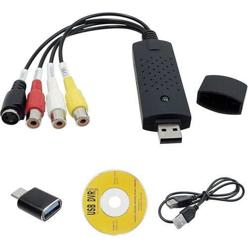 ChenQuanSarl-Usb Convertisseur Video Audio, Vhs Vcr Hi8 Mini Dv Adaptateur Cassette Audio Vidéo Usb Carte De Capture Transfère Numérique, Pour Windows 11/10/8/7 / Xp/Vista, Compatible Windows Et Mac