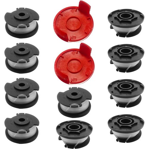 Bobine de fil de rechange pour débroussailleuse Einhell GE-CT 18/28 Li et GE-CT 18/28 Li TC 1,6 mm 4,9 m Compatible avec TLE-03 (10 bobines + 2 capuchons)