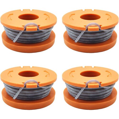 MEVRONISSHOP-Bobine de fil de débroussailleuse compatible avec Mac Allister MGTP18Li - 1,65 mm - Bobine de fil d'alimentation automatique (4 bobines)