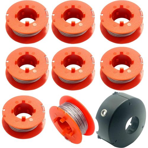 ASFASFq-CDIYTOOL F016800175 Bobine de fil rechange pour débroussailleuse Bosch ART 23 26 30 Commbitrim Easytrim et avec housse F016L71088 (8 piscines + 1 couverture)