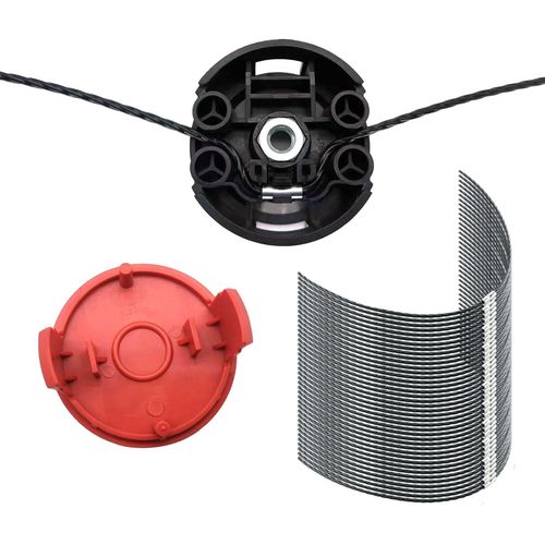 F016800431 Tête de coupe de rechange et capuchons de ligne pour tondeuse Bosch AFS 23-27 950 W (1 tête de débroussailleuse + 1 capuchon + 30 lignes)