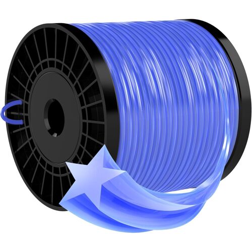 KALANKA-Bobine de tondeuse Fil de coupe 5 tranchants en nylon 2.4 mm x 100 mètres bleu