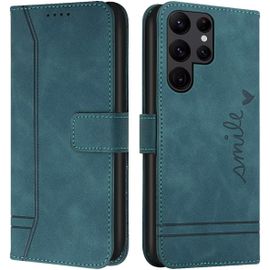Kal-Cqkob Coque Pour Oppo Reno 8t 4g Housse Etui Portefeuille Cuir Multifonction Fermeture Magnétique À Clapet Anti-Vert Armée