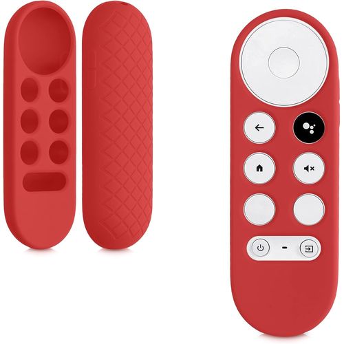 Case Compatible with Google Chromecast 2020 4K / Chromecast 2022 HD Case Cover - Silicone TV Remote Control Case - Red
