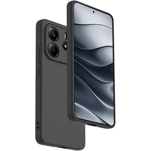 Kal-Coque Pour Xiaomi Redmi Note 14 4g, Couche Intérieure Douce, Souple Silicone Étui Antichoc Protection Housse Tpu Case - Noir