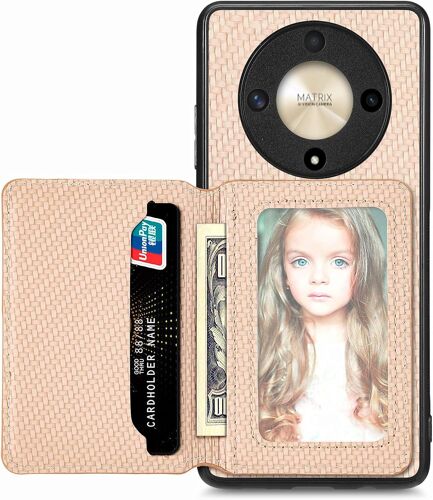 KAL-Coque Pour Honor Magic6 Lite 5G (Magic 6 Lite) / X9B, Étui Ultra Mince Tendre Tpu, Housse De Téléphone Antichoc Anti-Dérapant Avec Blocage Rfid Sac De Carte. Jaune