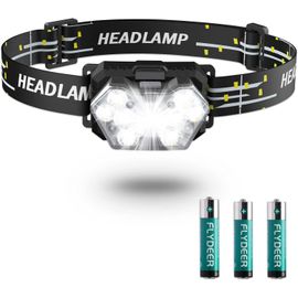 Lampe Frontale Led (2 Pièces/1 Pièce), 2000 Lumens Torche Frontale, Piles Incluses, 6 Modes D'éclairage, Réglable, Étanche Ipx5 Pour Enfants Et Adultes Camping, Jogging, Pêche
