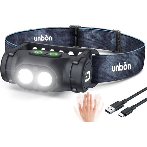 Jgd-Lampe Frontale Led Ultra Puissante, Lampe Frontale Rechargeable Usb C Avec Détecteur De Mouvement Et Base Magnétique Ipx4 Étanche Légère Lampe Torche Frontale Pour Bricolage Randonnée Camping