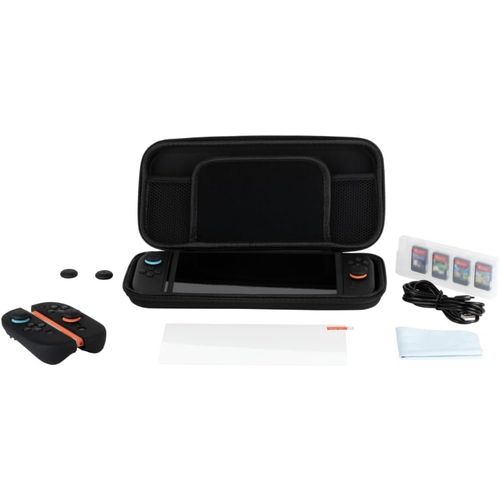 Eryi-Pack D'accessoires Gaming Starter Kit Pour Console Nintendo Switch 2 - Housse - 4 Appuie-Pouces - Verre Trempé - Boîtier 9 Jeux - Écouteurs