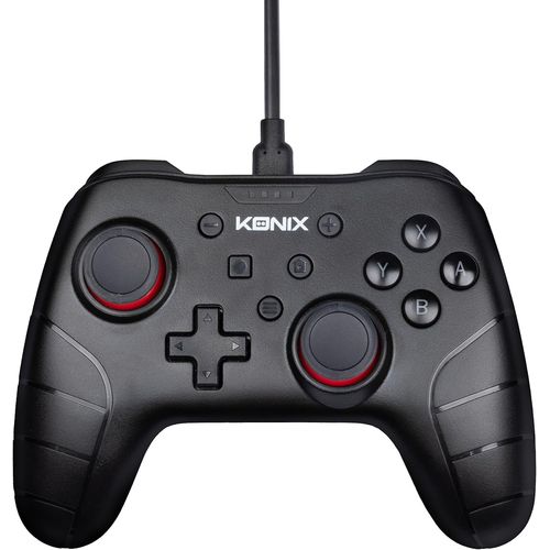 Mythics Manette filaire pour Nintendo Switch,Switch 2 et PC-Fonction vibration-Câble 3 m-Noir
