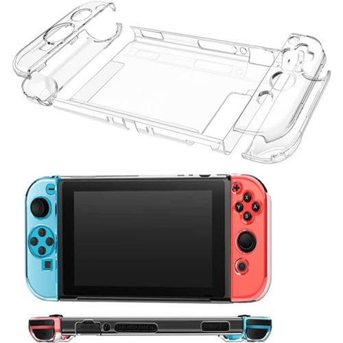 COQUE TPU TRANSPARENTE POUR SWITCH OLED POUR NINTENDO SWITCH, COQUE POUR SWITCH OLED ET MANETTE ROBUSTE ET DURABLE GHL TECH