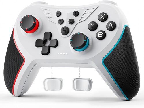Manette Pour Switch, Manette Sans Fil Compatible Avec Switch Lite/Oled,Turbo/Programmation Macro/Vibraton Réglable/6 Axes Gyroscope/Capture D'écran