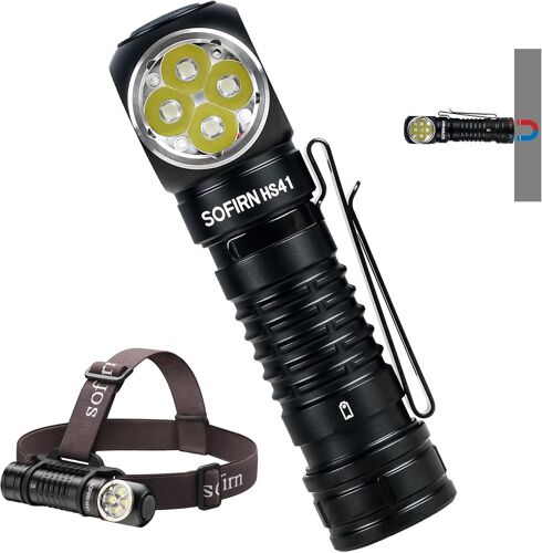 Ulteronixshop-Lampe Frontale De 4000 Lumens, Portée 325 M, Sofirn Hs41, Lampe Torche Led Usb C, Rechargeable À 9 Modes, Avec Batterie Pour Course, Jogging, Pêche, Camping