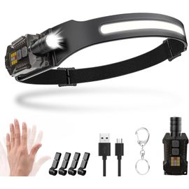 Lampe Frontale Led Rechargeable Ipx5 Étanche 0,1 Kg Lampe Frontale Légère Pour Le Travail, La Pêche (1)