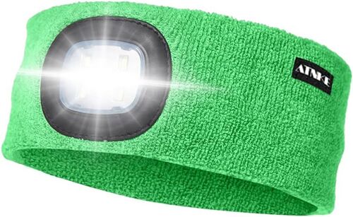 Tianyi-Led Sport Bandeau,Rechargeable Par Usb Ultra-Lumineux 4 Lampe,Elastique Antidérapant Bandeau Cheveux Sueur Absorbant Pour Running Basketball Yoga Cyclisme Fitness