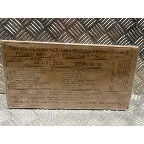 Ration De Combat Individuelle Rechauffable 24h Armee Française N14 Rcir