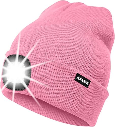 Led Lumineux Bonnet Chapeau, Usb Rechargeable 4 Led Chapeau De Course Lampe Frontale Étanche Lumière Hiver Cadeaux Pour Hommes Et Femmes