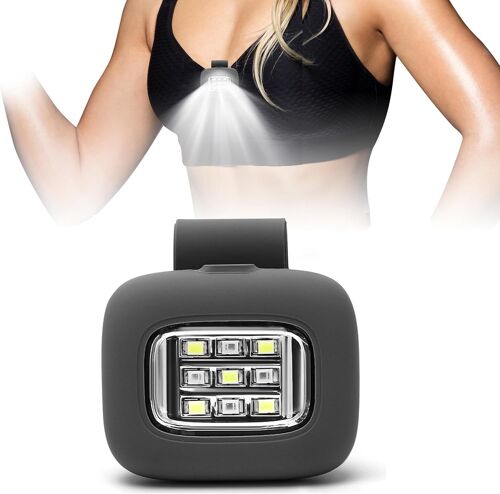 Lampe Led À Clip - Lampe D'extérieur Rechargeable Par Usb - Lampe De Nuit - Petite Lampe Frontale - Équipement De Sécurité - Accessoire De Course Pour La Course, Le Jogging, Le Camping, La