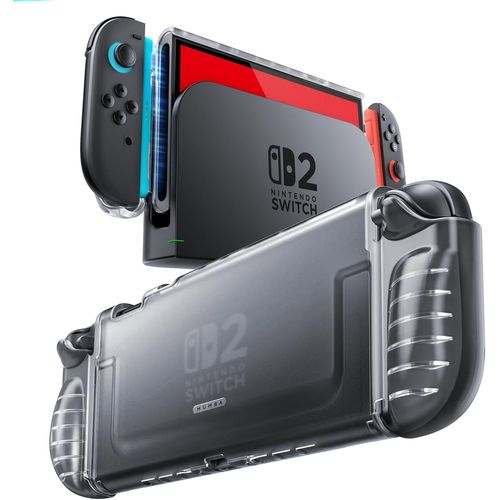 Gjfty-Coque Pour Nintendo Switch 2 (2025), Protection Transparente [Conception Joy-Con À Retrait Rapide] Poignée En Tpu, Étui Ns Compatible Avec La Nouvelle Console Nintendo Switch 2 (Givre)