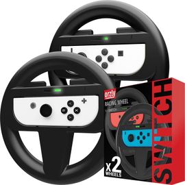 KALANKA-2*Volants pour Nintendo Switch - 2* Volant Noir pour Les manettes Joy-Cons de la Console Nintendo Switch - Twin Pack