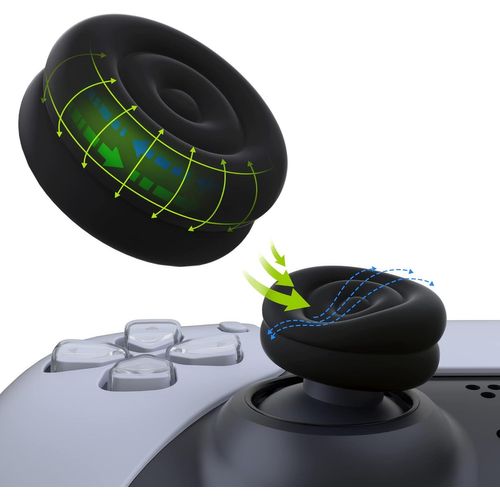 Capuchon Joystick Pour Ps5 Manette Grip Caps Pour Ps4,Joystick Protection Pour Xbox Series X S/Xbox One/Elite Series 2,Thumbs Cushion Caps Cover Stick Pour Nintendo Switch Pro-Noir