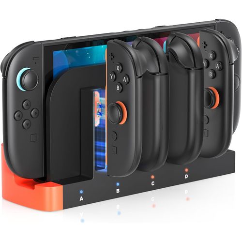 Gjfty-Chargeur Station Pour Nintendo Switch 2 - Sans Fil Joy-Con Et Contrôleurs Avec Indicateur De Charge Led, Charge Rapide, Arrêt Automatique - Station De Chargement Du Contrôleur Switch 2
