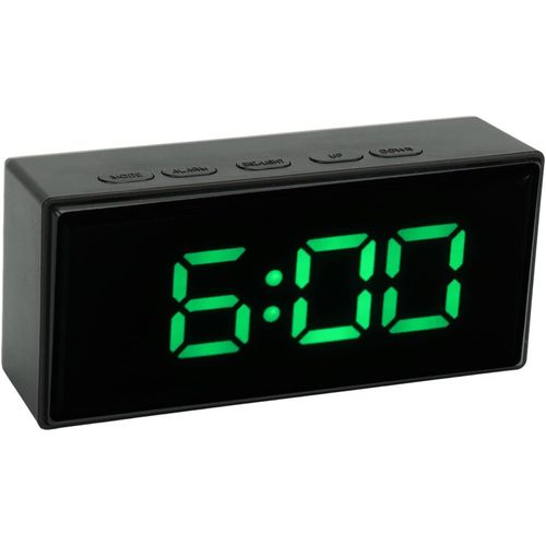 À Côté De L'Horloge Électronique, Miroir Led, Réveil Numérique, Design Élégant, Deux Modes D'Affichage, Affichage Led Multifonction, Horloge Led Numérique, Capteur De Lumière (Vert)