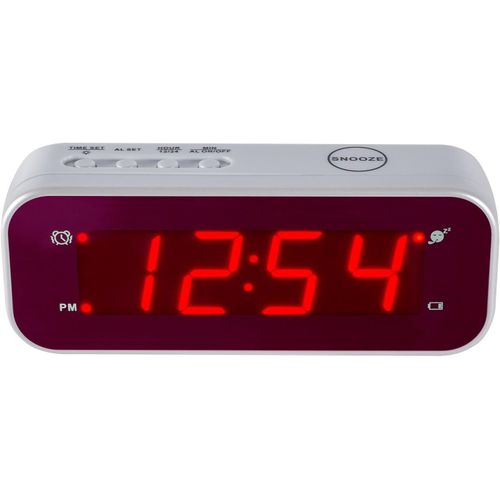 SEPT-Petite Horloge numérique à Piles - Horloge de Bureau LED - Fonctionne avec Piles Uniquement - Réveil avec Snooze - Réglage Facile pour Chambre à Coucher, étagère, Voyage
