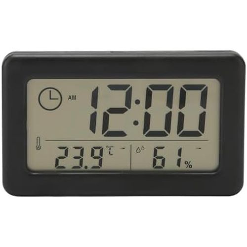 Horloge numérique,réveil à grand écran avec affichage de la température et de l'humidité,horloge murale numérique ou horloge de bureau fonctionnant à piles pour chambre à coucher
