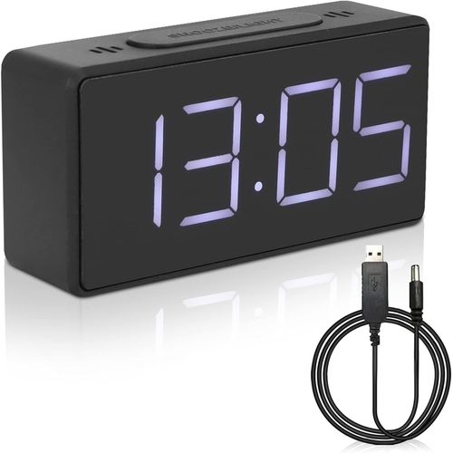 Réveil Numérique, Réveil numérique pour Chambres à Coucher, Petit Reveil Digital Réveil de Voyage Horloges Numériques LCD Portable avec Fonction Snooze pour Voyages, Chambre, Bureau